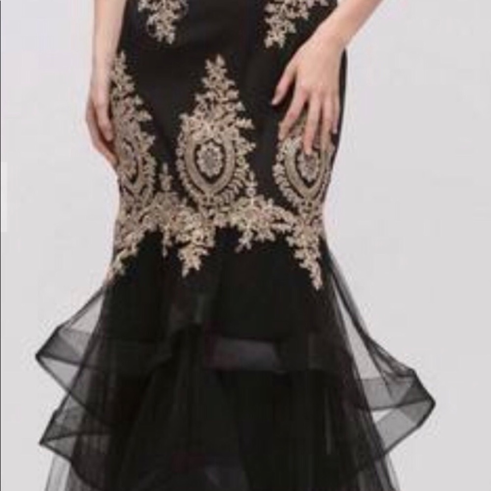 Fashion Eureka 6009 Black sequin sweetheart Gown - Picture 5 of 7